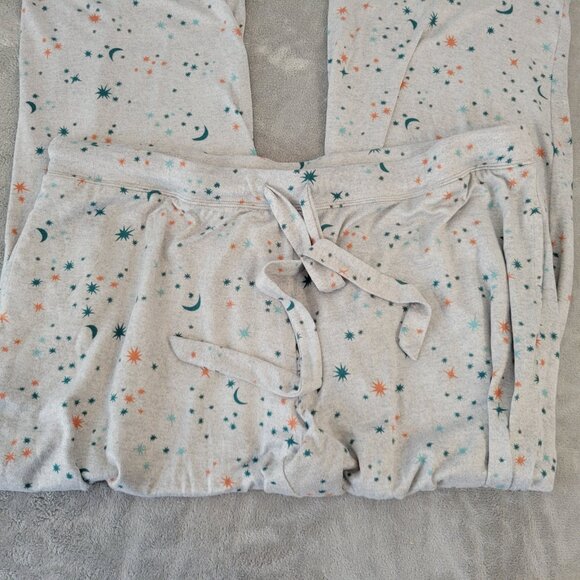 Joyspun Womens Pajama Pants 2X Plus Comfy Gray Moons Stars Loungewear NOV129E - Picture 3 of 8